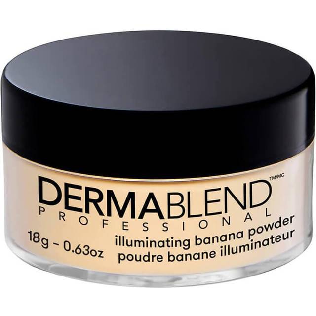 Dermablend Illuminating Banana Powder  Loose Setting Powder Makeup for Brightening and a Long-Lasting Luminous Finish  up to 16hr Wear  0.63 oz.