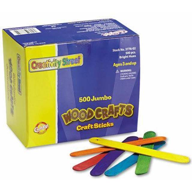 Creativity Street Jumbo Craft Sticks Bright Assortment