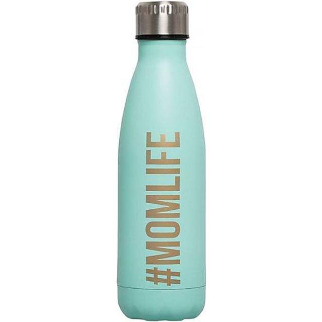 #Momlife Stainless Steel Water Bottle, BPA Free Water Bottle Keepsake for New Mom's and Expecting Moms, Travel Bottle, Teal, 17oz