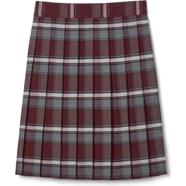 French Toast Big Girls' Plaid Pleated Skirt  Burgundy  12