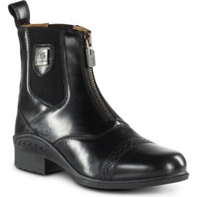 Women's leather riding boots with zipper B Vertigo Jodhpur Saturn - Noir