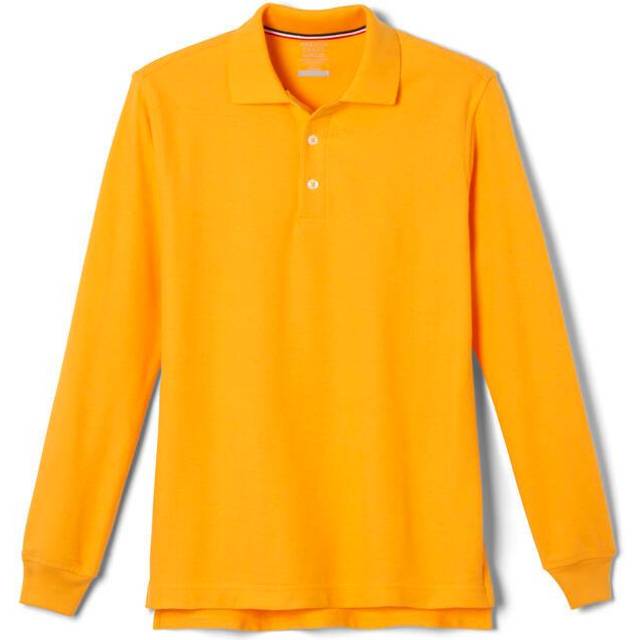 French Toast Little Boys' Long Sleeve Pique Polo  Gold  2T