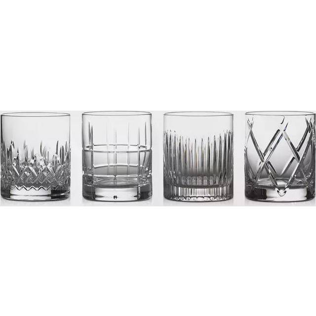 Waterford Crystal Cut Glass Short Stories Mixed Double Old Fashioned Tumbler, Set of 4, Clear