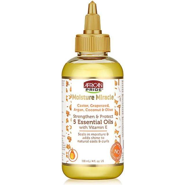 African Pride Moisture Miracle Hårlotion med 5 eteriska oljor stärker och skyddar håret 118 ml