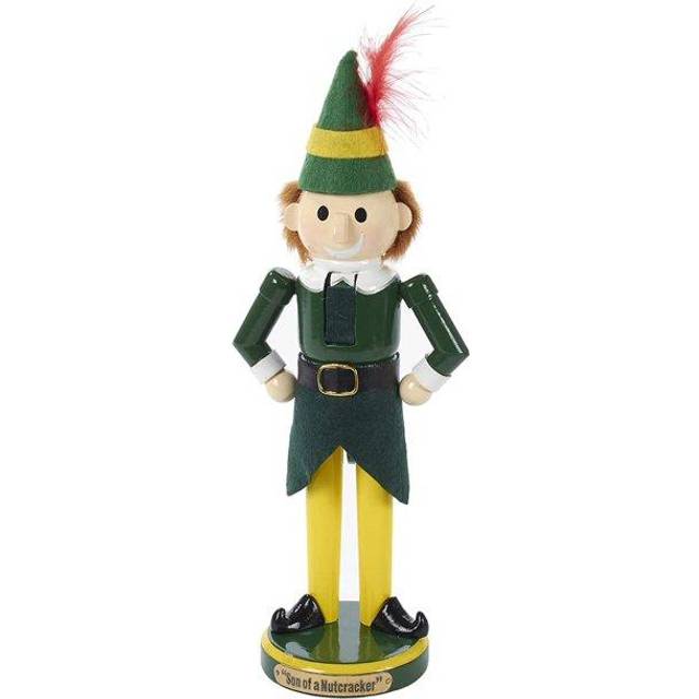 11 Inch Wooden Buddy the Elf Nutcracker Christmas - Green&#47;Yellow (One-Size)