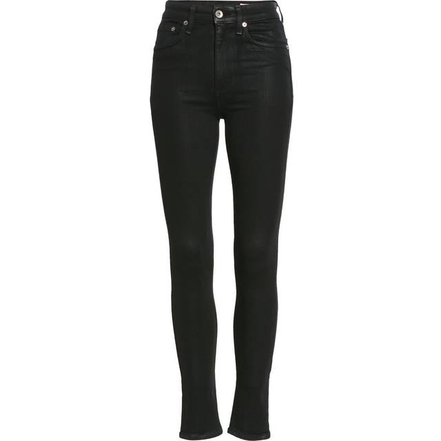 rag & bone Nina High-Rise Coated Black Skinny Jean