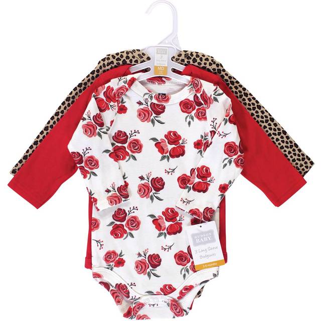 Hudson Baby Unisex Baby Cotton Long-sleeve Bodysuits  Basic Rose Leopard  18-24 Months