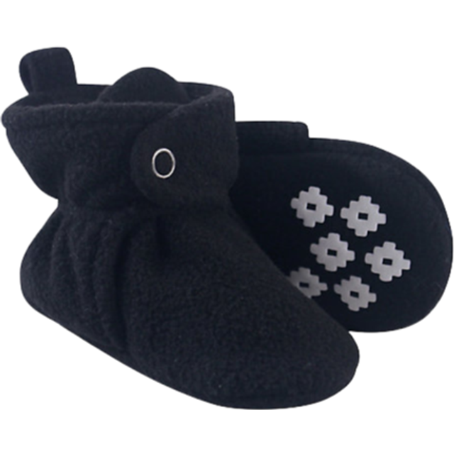 Little Treasure Unisex Baby Cozy Fleece Booties  Black  6-12 Months
