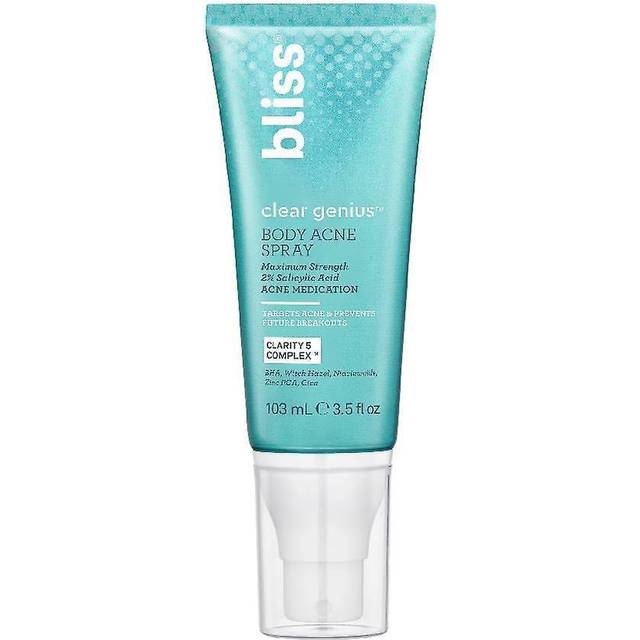 Bliss Clear Genius Body Acne Spray - 3.5 Fl Oz - Maximum Strength 2% Salicylic Acid & Niacinamide - Targets Body Acne & Prevents Future Breakouts
