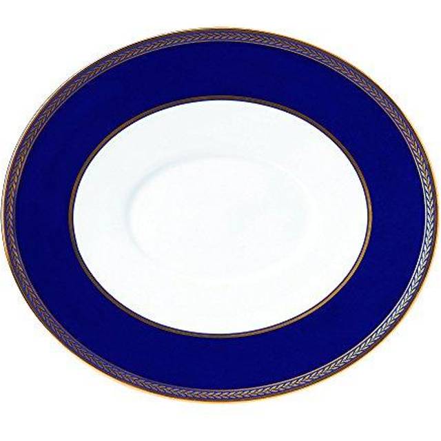 Wedgwood Renaissance Gold saucer to sauce boat blue