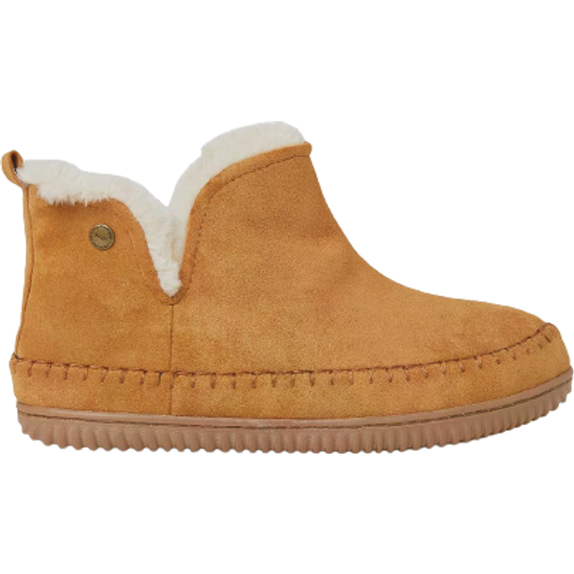 Dearfoams mens Alpine By Dearfoams Mens Brixen Boot Slipper  Whiskey