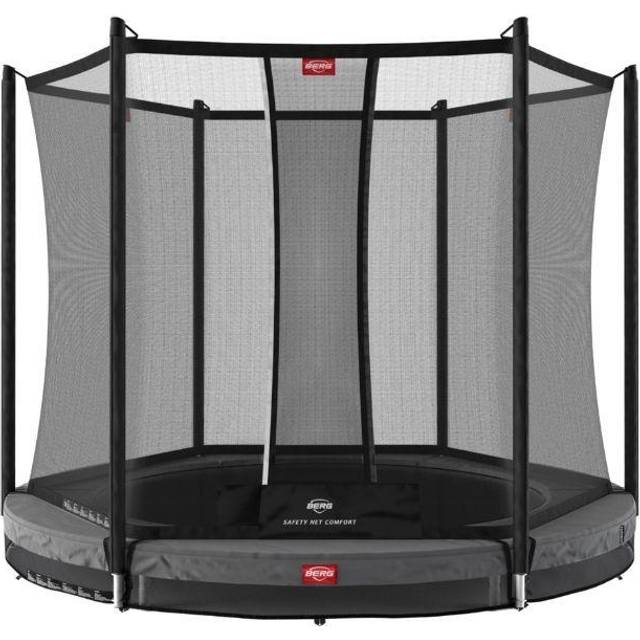 Berg Berg Favorit Inground 200 Grey + Safety Net Comfort Studsmattor Grey - One Size