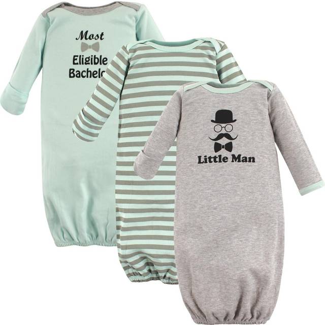 Luvable Friends Unisex Baby Cotton Gowns  Little Man  0-6 Months