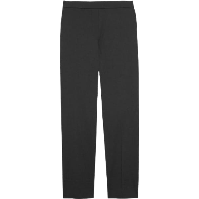 Treeca Good Linen Cropped Pull-On Ankle Pants - BLACK - 12