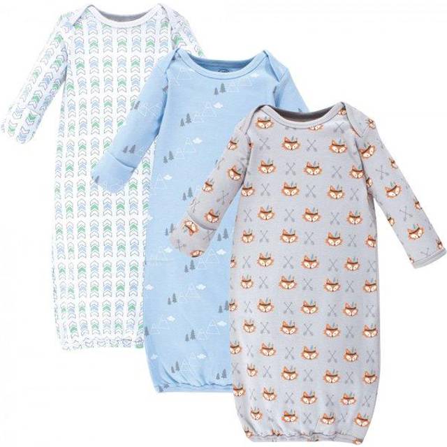 Luvable Friends Unisex Baby Cotton Gowns  Wild Free  0-6 Months US