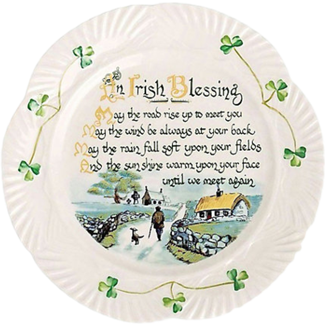 Belleek Classic Irish Blessing Plate