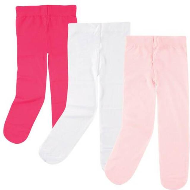 Luvable Friends Baby Girls' Nylon Tights  Dark Pink Light Pink  0-9 Months US