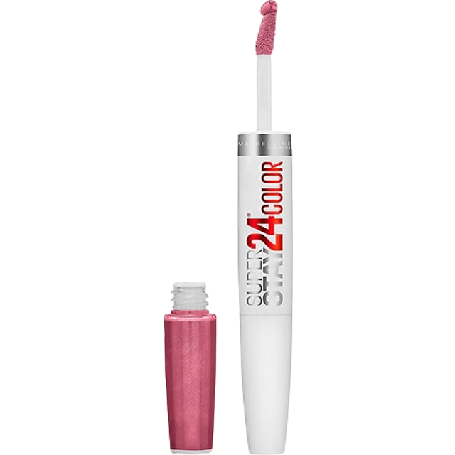 Maybelline Super Stay 24  2-Step Liquid Lipstick Makeup  Long Lasting Highly Pigmented Color with Moisturizing Balm  Perpetual Plum  Purple  1 Count