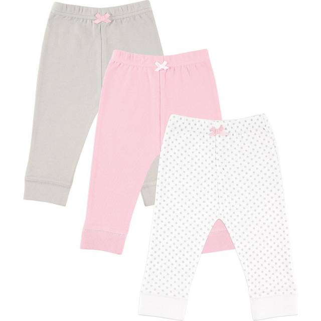 Luvable Friends Unisex Baby cotton Pants  gray Dot  9-12 Months