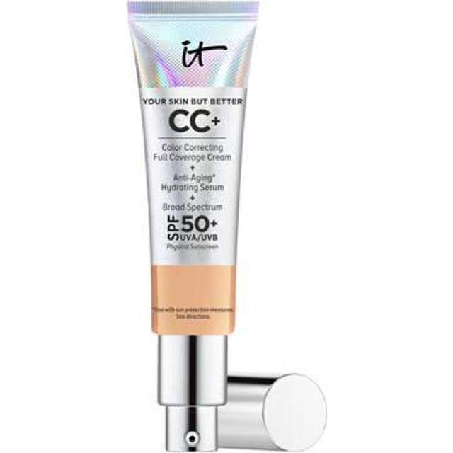 IT Cosmetics Your Skin But Better CC+ Cream  Medium Tan - Color Correcting Cream  Full-Coverage Foundation  Hydrating Serum & SPF 50+ Sunscreen -