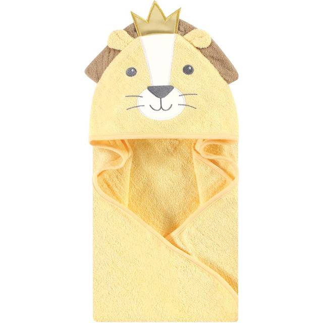 Hudson Baby Unisex Baby Cotton Animal Face Hooded Towel  King Lion  One Size