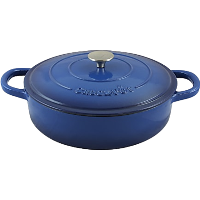 crock-Pot crock Pot Artisan Enameled cast Iron Braiser WLid  5 Quart  Teal Ombre
