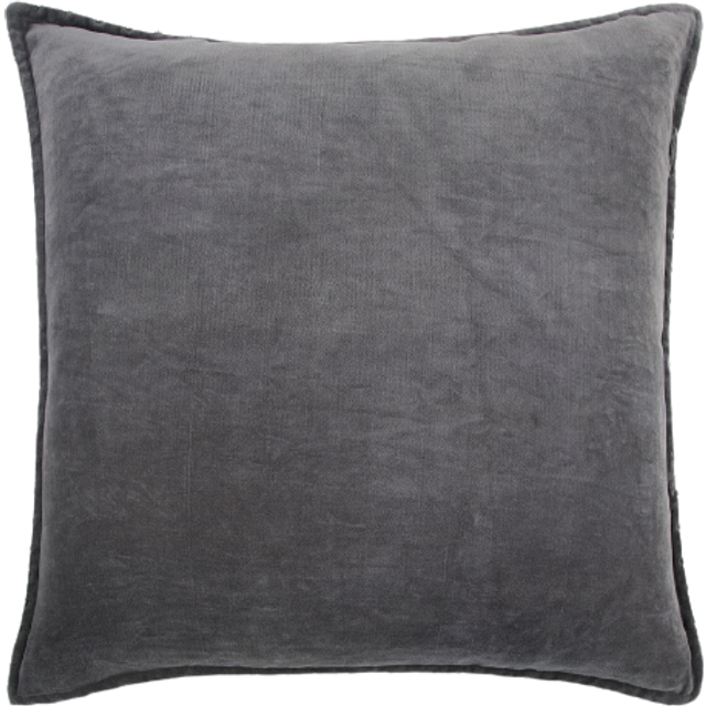Rizzy Home | T13197 | Poly Fill Decorative Pillow | 22x22 Gray/Black/Neutral Solid