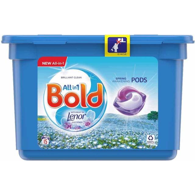 Bold All in 1 Pods Spring Awakening Washing Liquid Capsules with 15 Fresh Washes