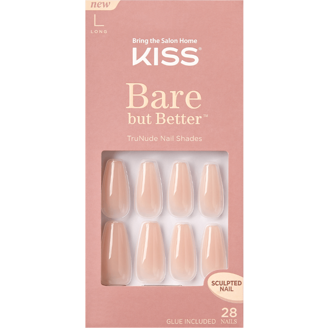 KISS Bare But Better Nails Nude Drama BN02C 28 pcs