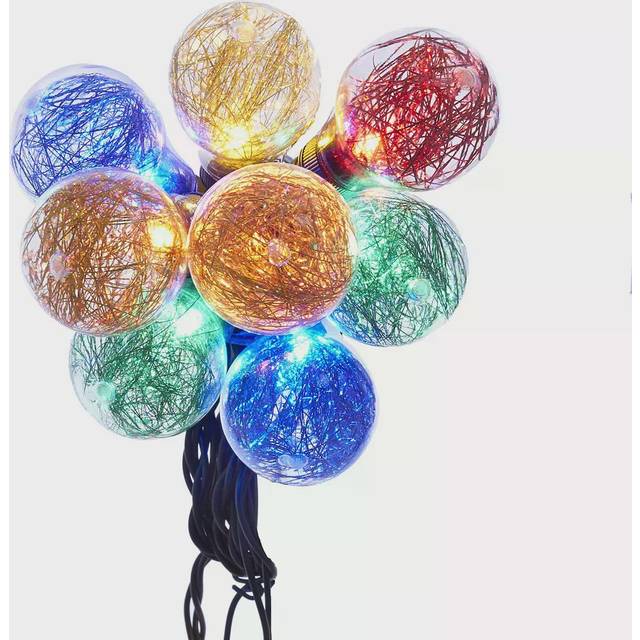 Kurt S. Adler UL1732 UL 10-Light LED Tinsel A19 Multi Light Set
