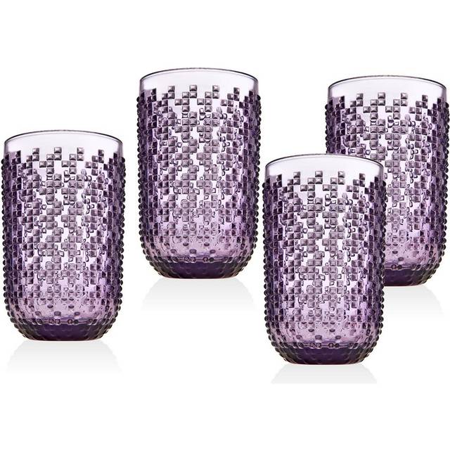 Godinger 44684 12 oz Alba Highball Glasses - Blue - Set of 4