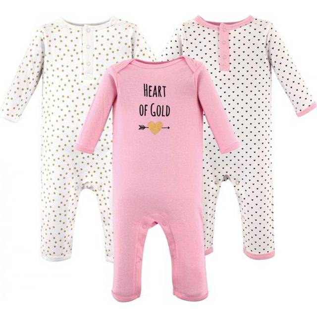 Hudson Baby Unisex Baby Cotton Coveralls  Heart  6-9 Months
