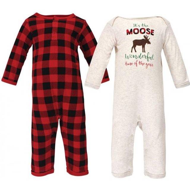 Hudson Baby baby girls Cotton Coveralls and Toddler T Shirt Set  Moose