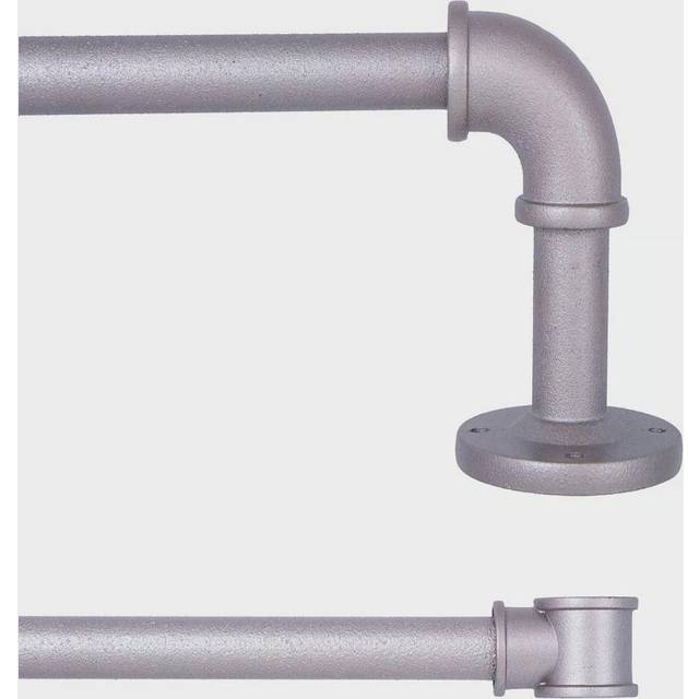 "Sun Zero Bronn Wrap Around Window Double Curtain Rod, 36-66"", Matte Black"