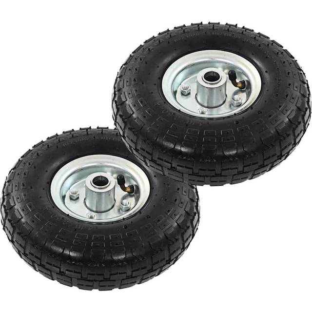 Vidaxl Sack Truck Wheels 2 Pcs Rubber 4.10/3.50-4 (260X83) Sack Truck Wheels - One Size