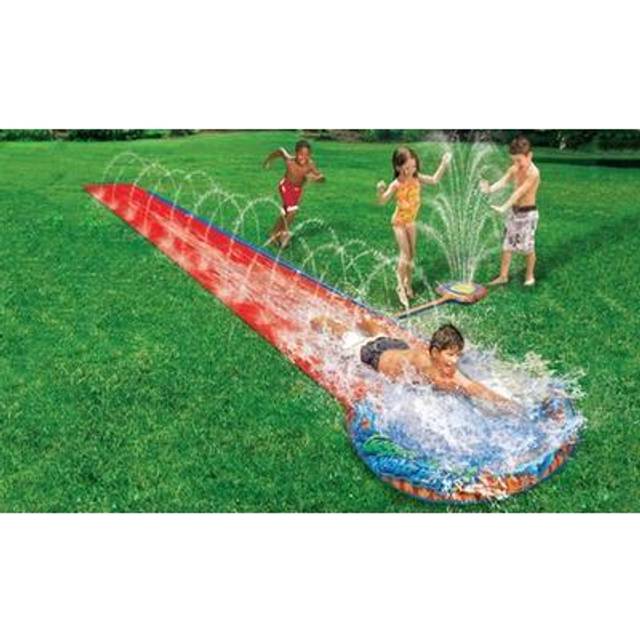 Water Slide 16' Garden Splash Game - Red
