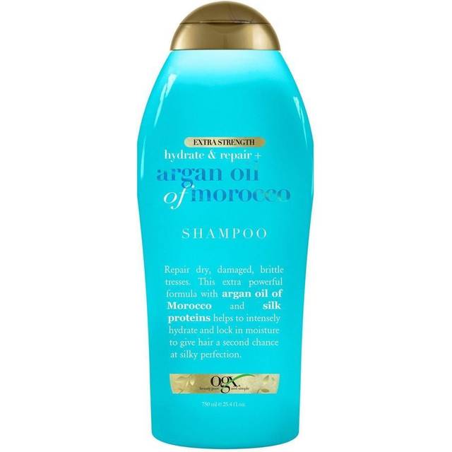 OGX Extra Strength Hydrate & Repair Shampoo with Moroccan Argan Oil for Dry  Damaged Hair - Moisturizing and Smoothing  Paraben & Sulfate-Free  25.4 F