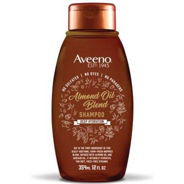 Aveeno Almond Oil Blend Sulfate-Free Shampoo with Avocado Oil for Intense Hydration  Deep Moisturizing Shampoo for Thick  Curly  Frizzy or Coarse Hair