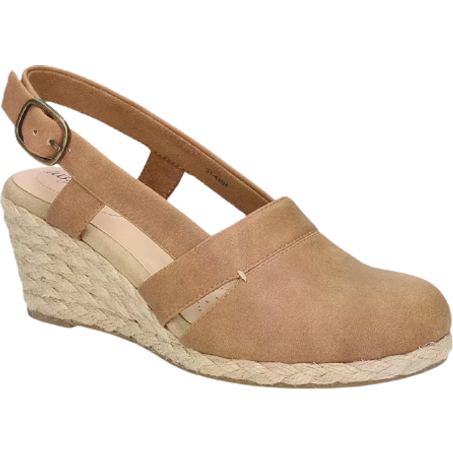 Easy Street Women's Stargaze Wedge Sandal  Tan  7 Wide