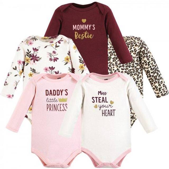 Hudson Baby baby girls Cotton Long-sleeve Bodysuits and Toddler T Shirt Set  Steal Your Heart  3-6 Months US