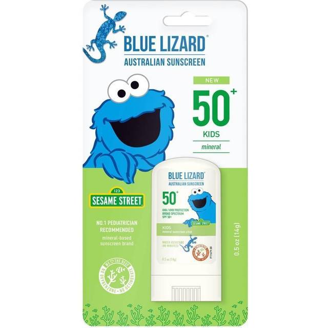 BLUE LIZARD Mineral Sunscreen Stick with Zinc Oxide SPF 50+ Water Resistant UVA/UVB Protection Easy to Apply Fragrance Free  Kids  Unscented  0.5 oz