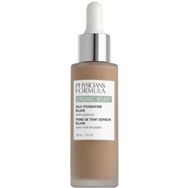 Physicians Formula Organic Wear All Natural Liquid Foundation Elixir Tan  Full Coverage | Dermatologist Tested  Clinicially Tested
