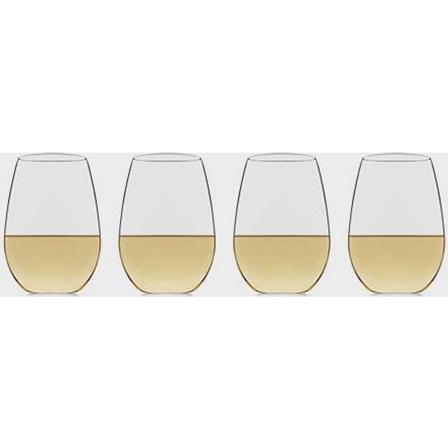 Libbey Signature White Wine Glasses Set of 4  Elegant  Dishwasher Safe Stemless White Wine Glasses  Elegant Wine Glasses for Weddings  Birthdays