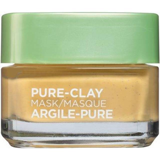 L'Oreal Paris Skincare Pure Clay Face Mask with Yuzu Lemon for Rough Skin to Clarify & Smooth  Clay Mask  at home face mask  1.7 oz.