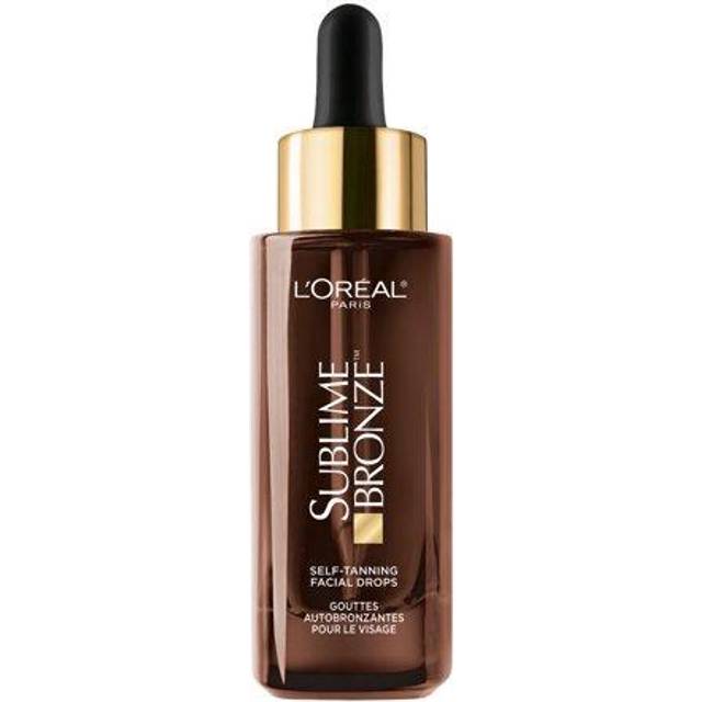 L'Oreal Paris Sublime Brons Self Tanning Drops ansiktsproppar med hyaluronsyra, gradual tron, doftfri, 1 ml