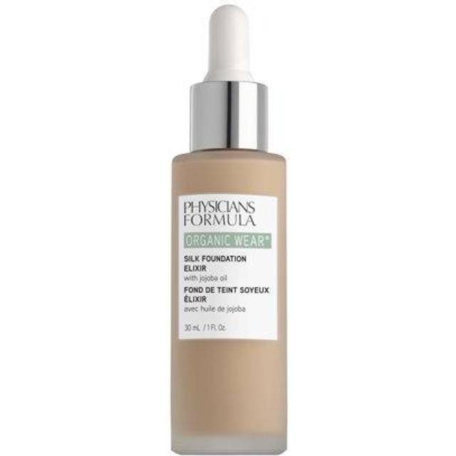 Physicians Formula Organic Wear All Natural Liquid Foundation Elixir Fair-to-Light  Full Coverage | Dermatologist Tested  Clinicially Tested