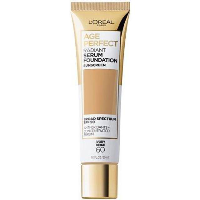 L'Oréal Paris Age Perfect Radiant Serum Foundation med SPF 50, Ivory Beige, 3,5 ml