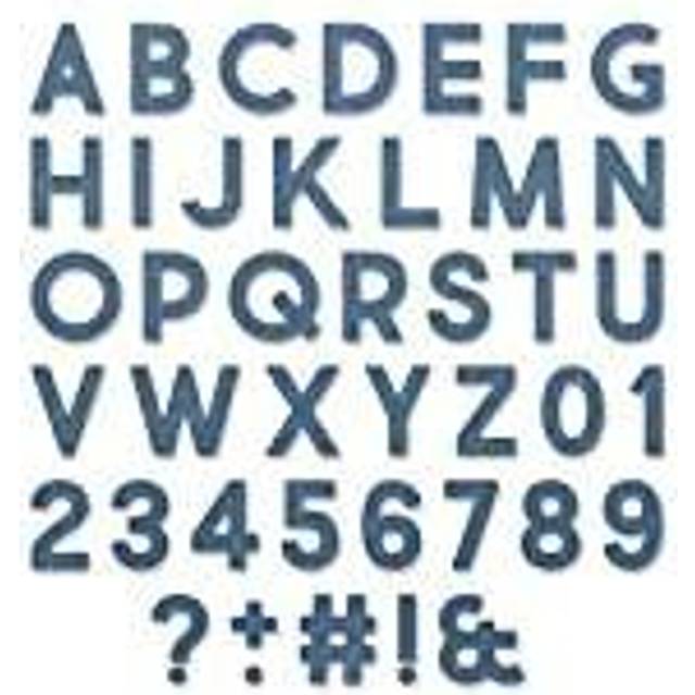 Sizzix Thinlits Dies By Tim Holtz 80pcs - Alphanumeric Bold 665205