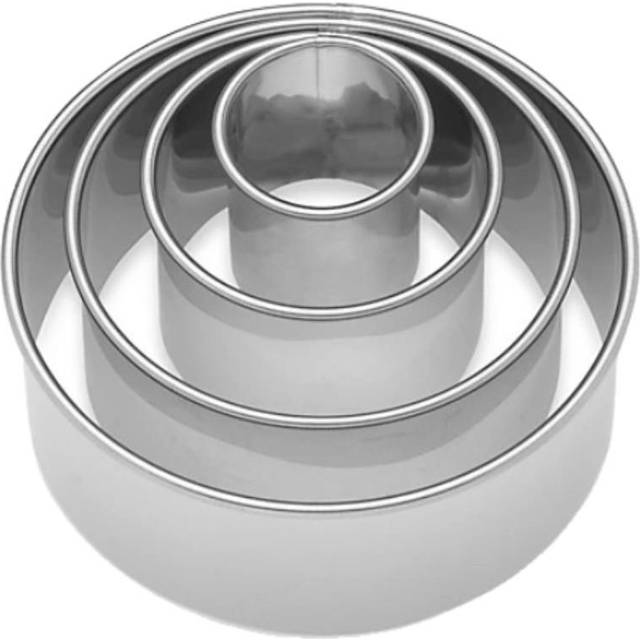 Plain Round Cutters - 4 Piece Set