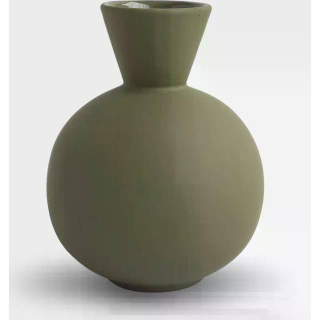Trumpet vas 16 cm oliv
